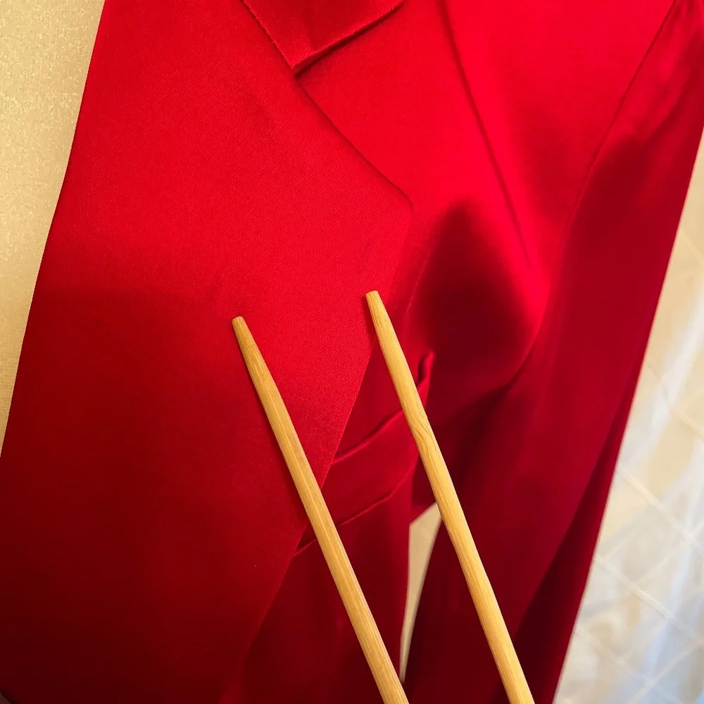 Karen Kane Lifestyle Vibrant Red One-button Blazer in Size 10 - Picture 10 of 14